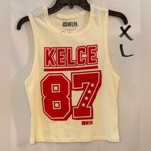 NFL Cream Tank Top with Red Graphics